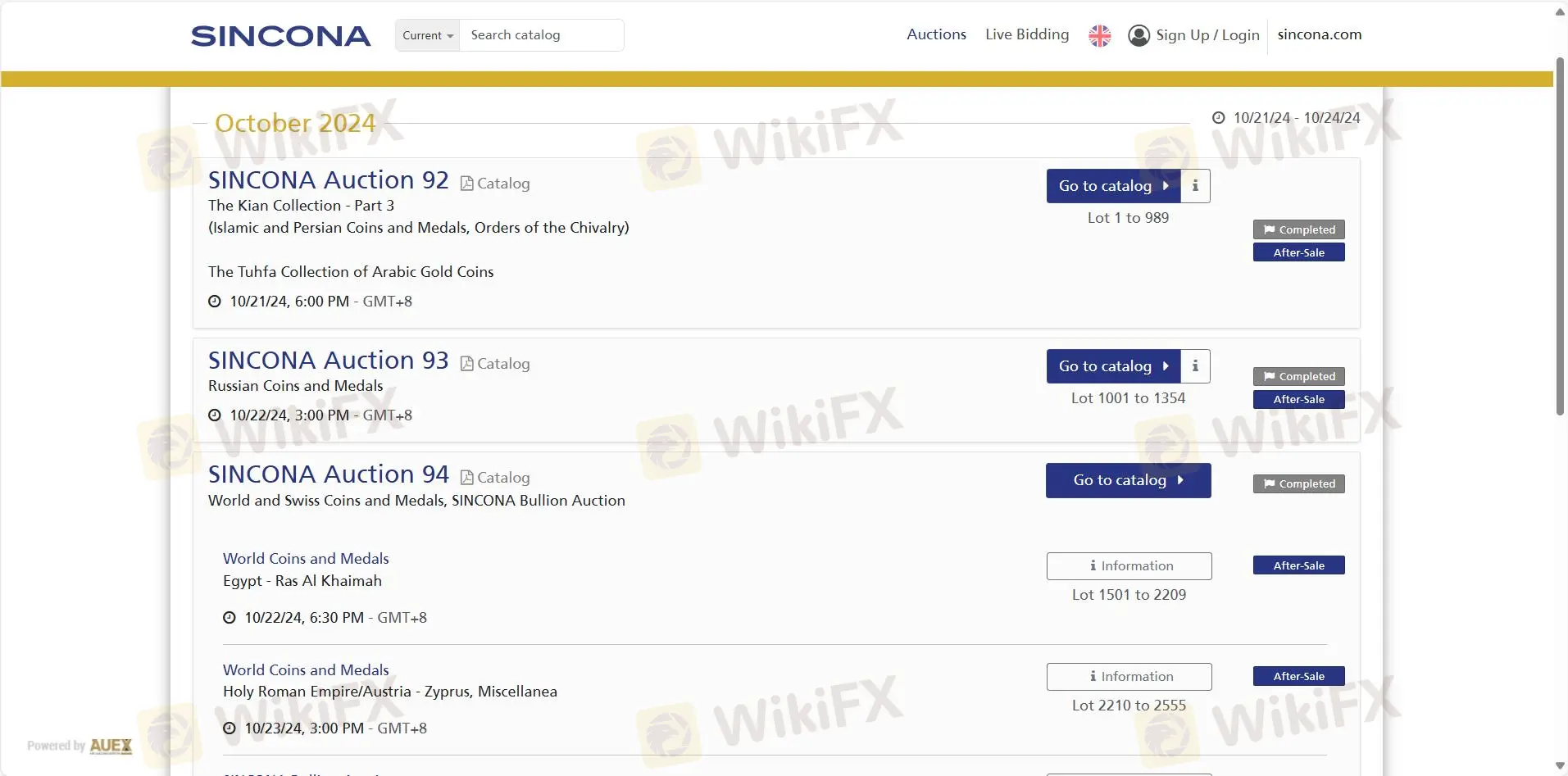 Tôi có thể giao dịch gì trên SINCONA AG?
