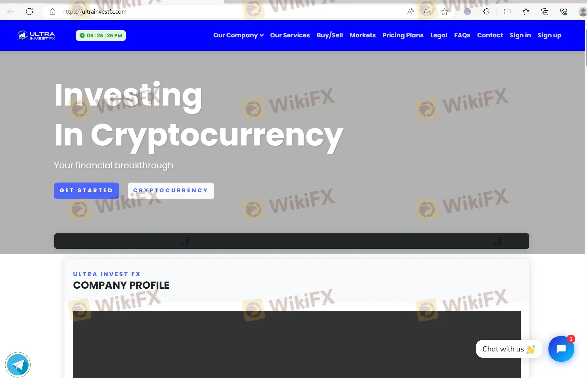 Ultra Invest Fxのホームページ