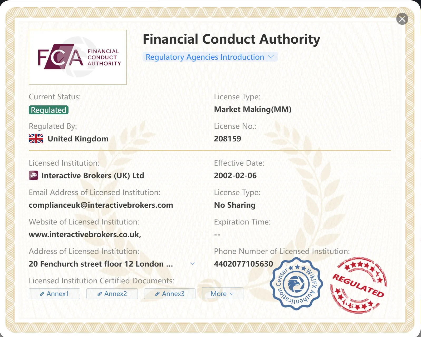 Durch FCA reguliert