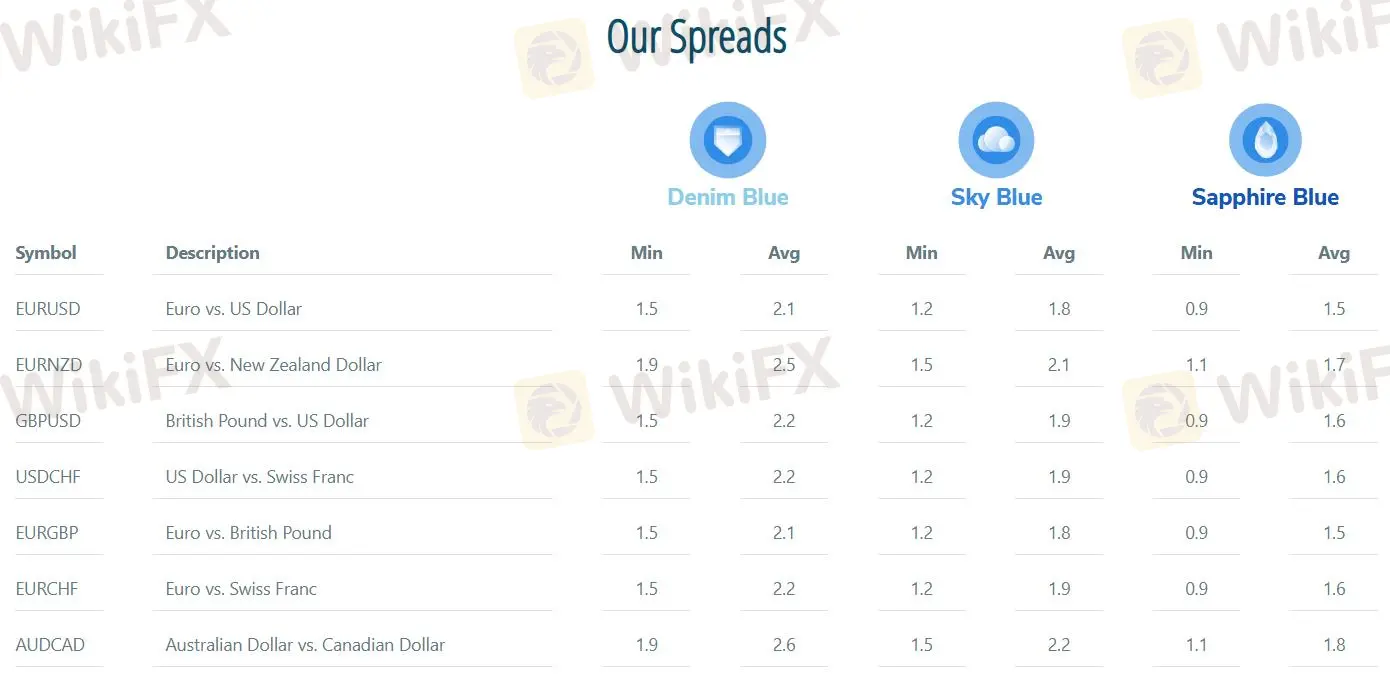 Blue Suisseの手数料 Blue Suisseの手数料