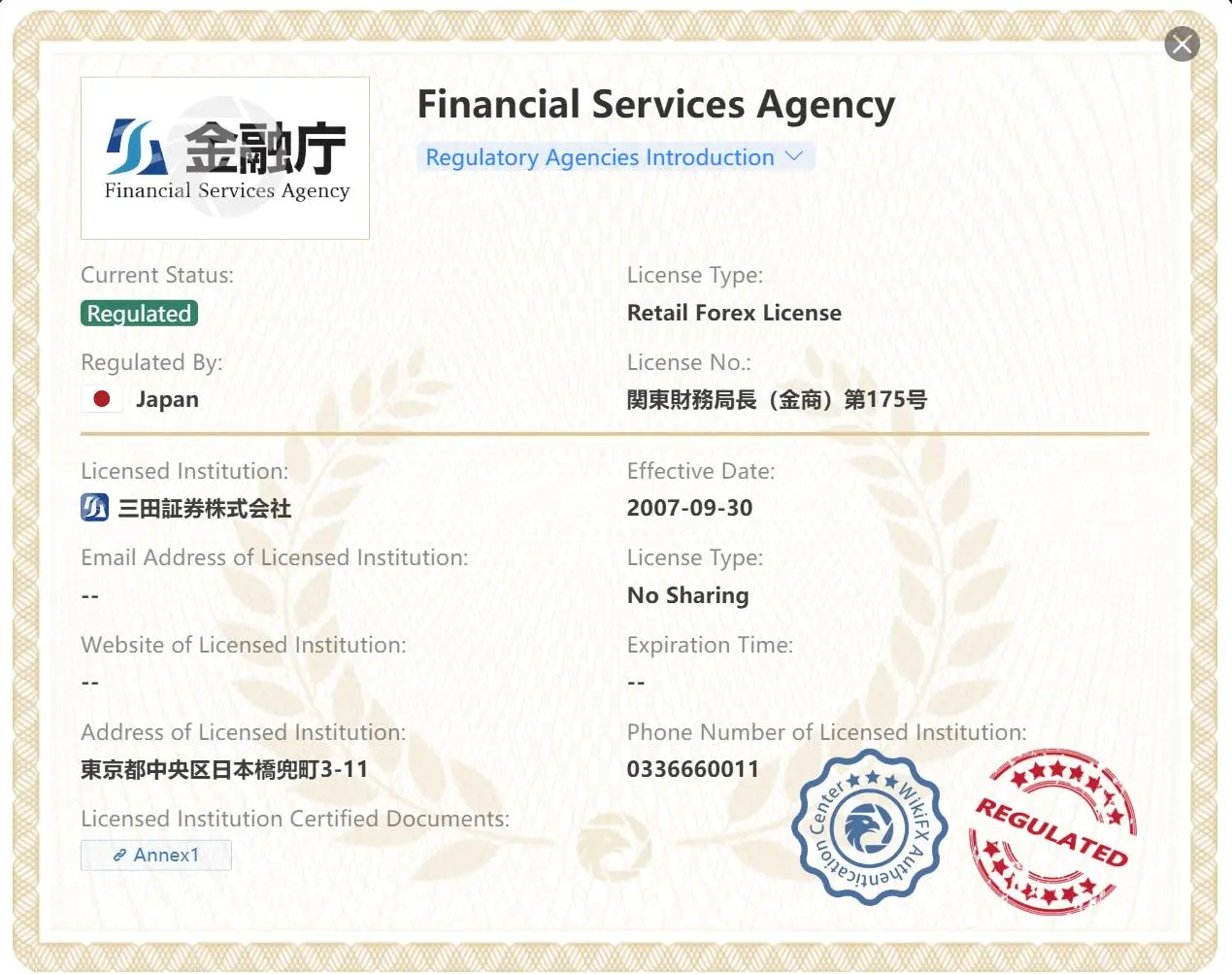 Apakah MITA SECURITIES Legal? Apakah MITA SECURITIES Legal?