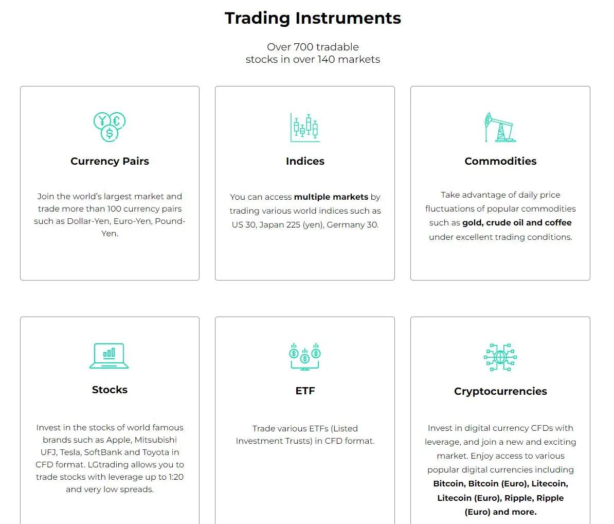 LGtrading で取引できるものは何ですか? LGtrading で取引できるものは何ですか?