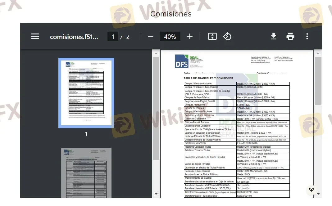 Mga Bayarin at Komisyon