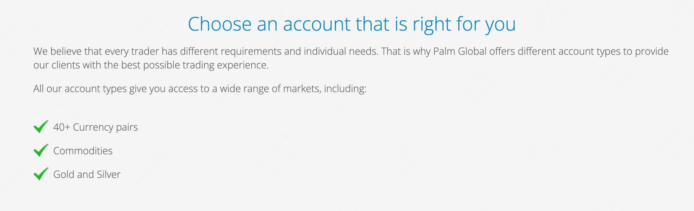 Palm Globalで取引できるものは何ですか? Palm Globalで取引できるものは何ですか?