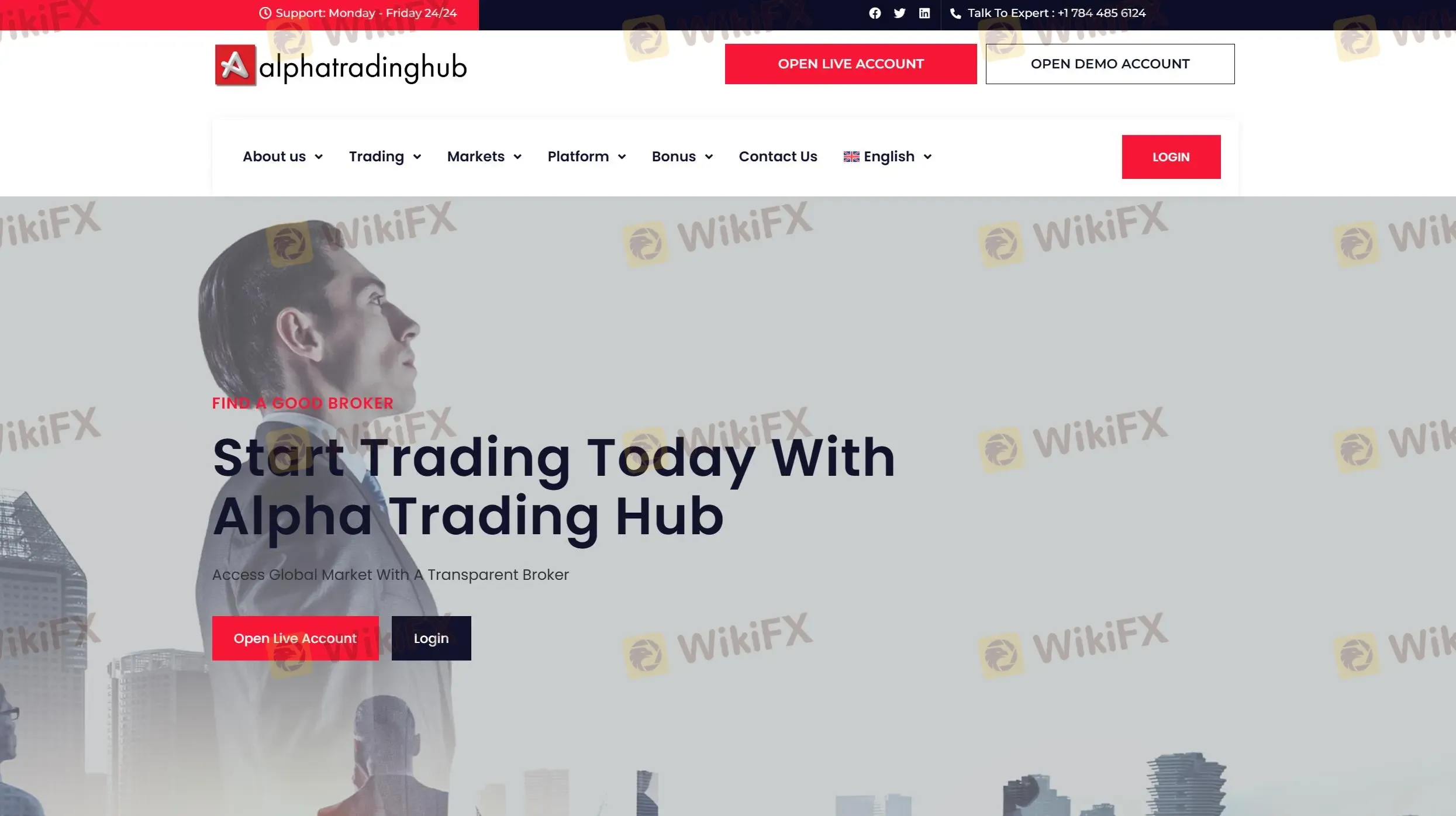 Alpha Trading Hub's homepage