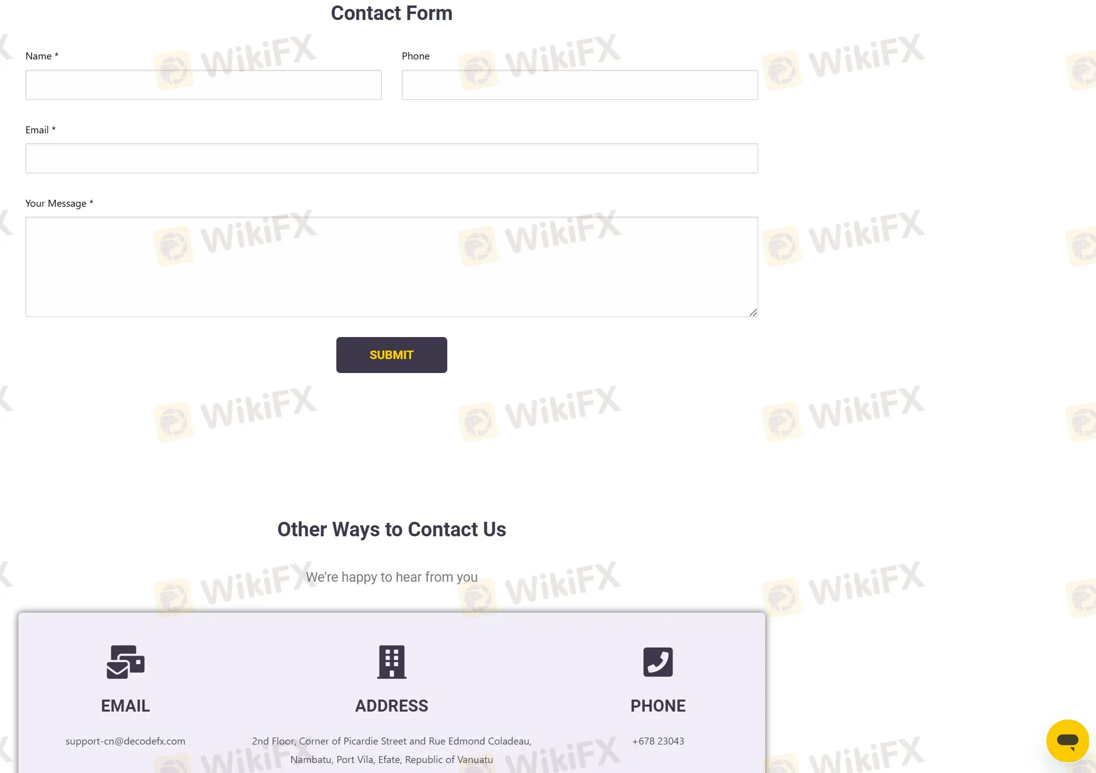 Contact info