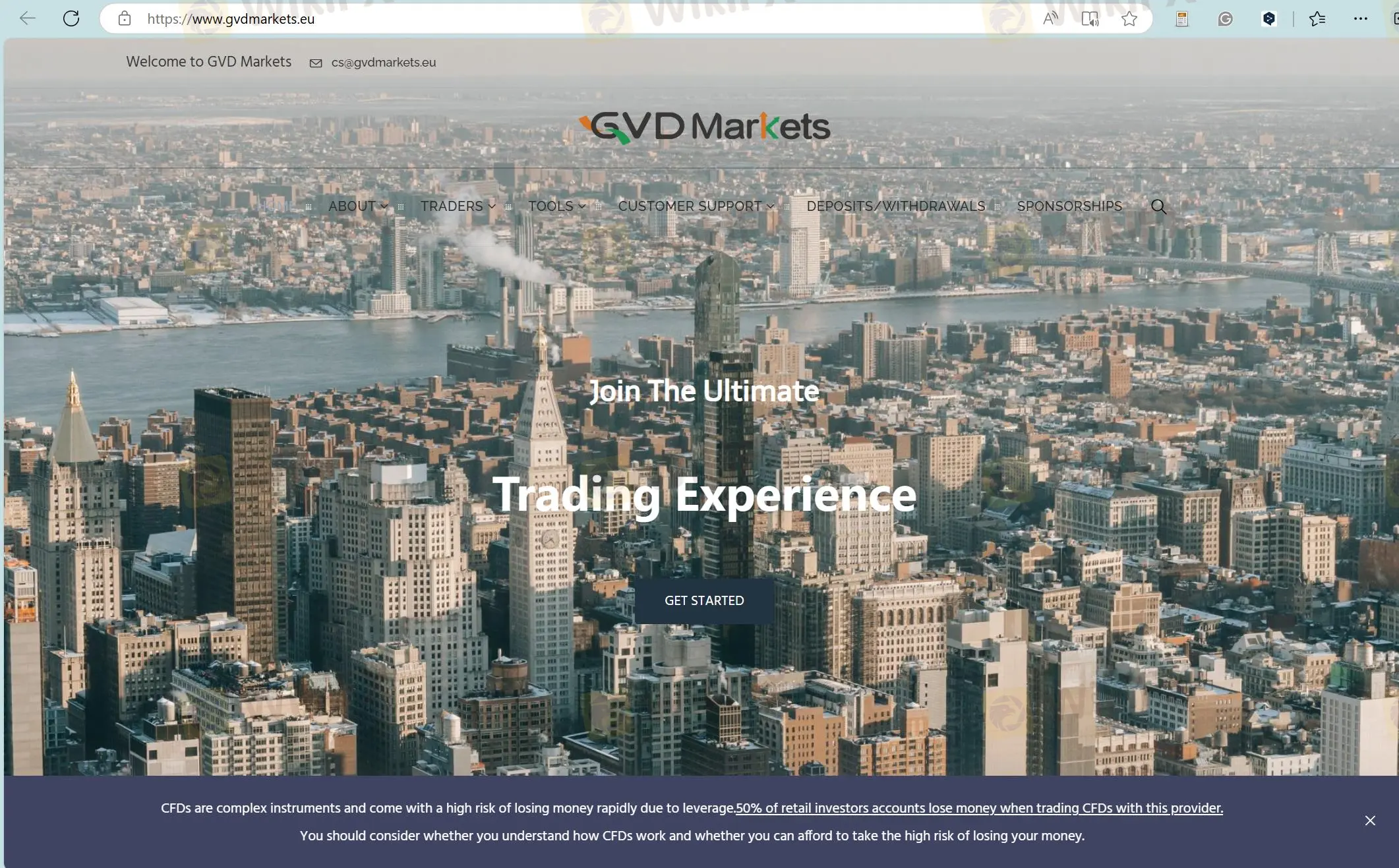 GVD Markets halaman utama