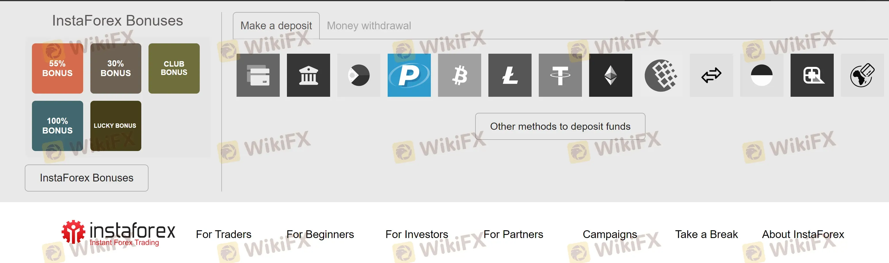 Deposit and Withdrawal