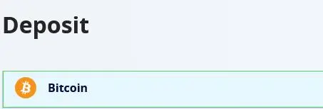 Bitcoin deposit