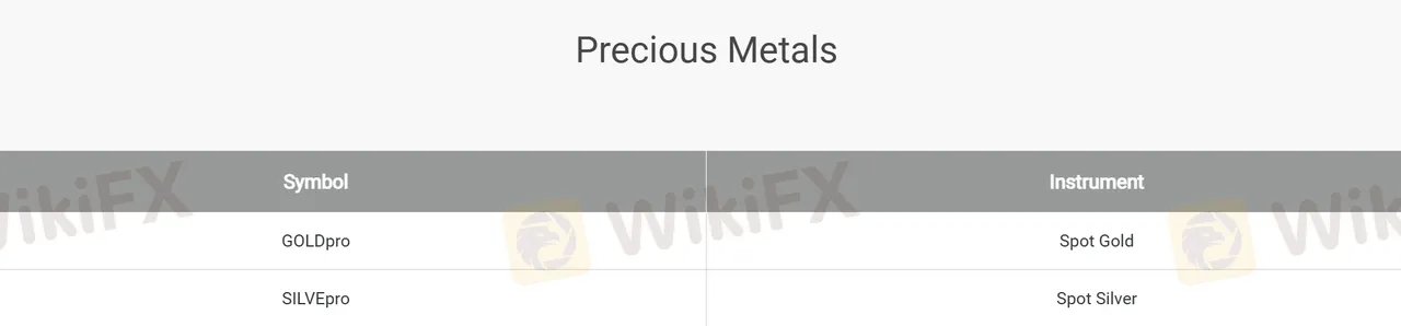 Precious metals