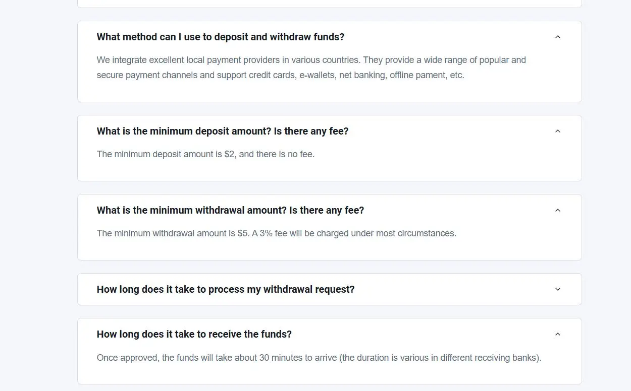 Deposit and Withdrawal Deposit and Withdrawal
