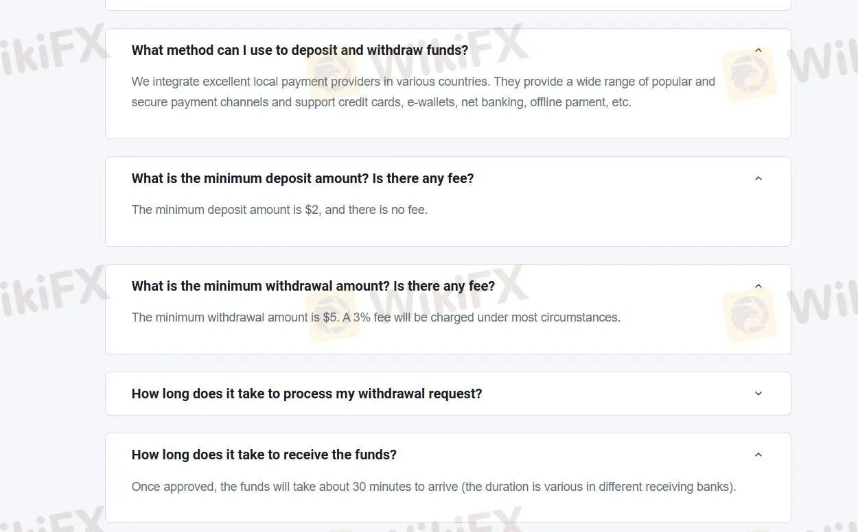 Deposit and Withdrawal