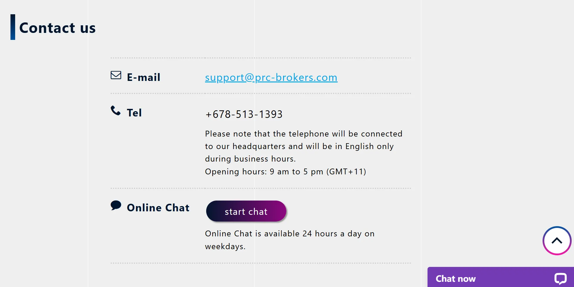Contact info Contact info