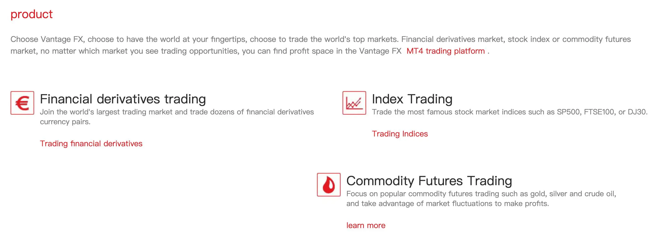 What Can I Trade on Vantage FX?