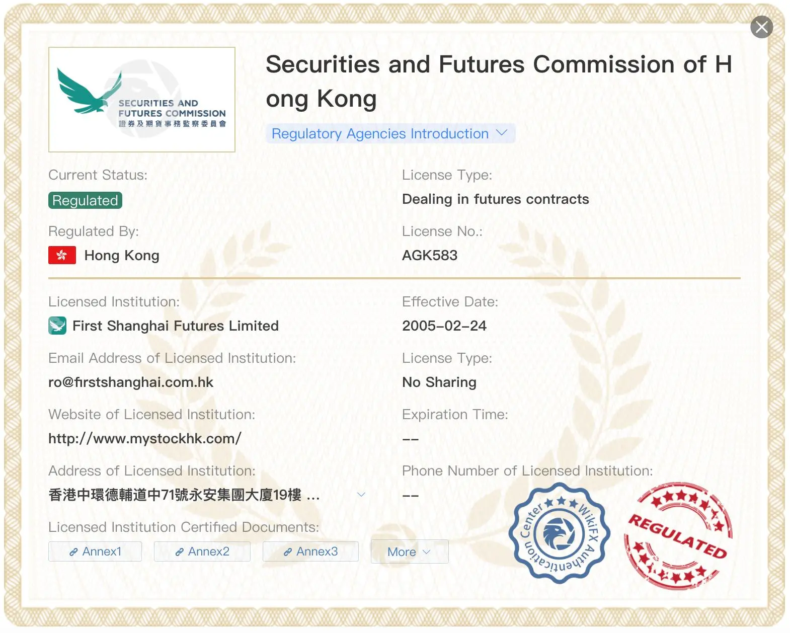 Apakah First Shanghai Legal? Apakah First Shanghai Legal?