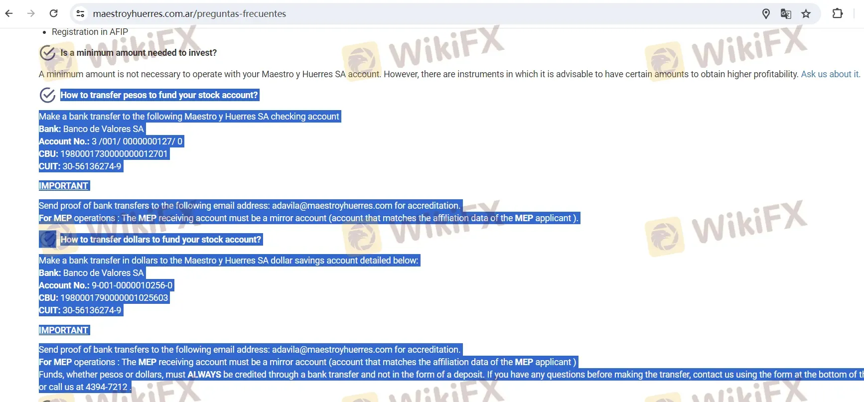 Deposit and Withdrawal