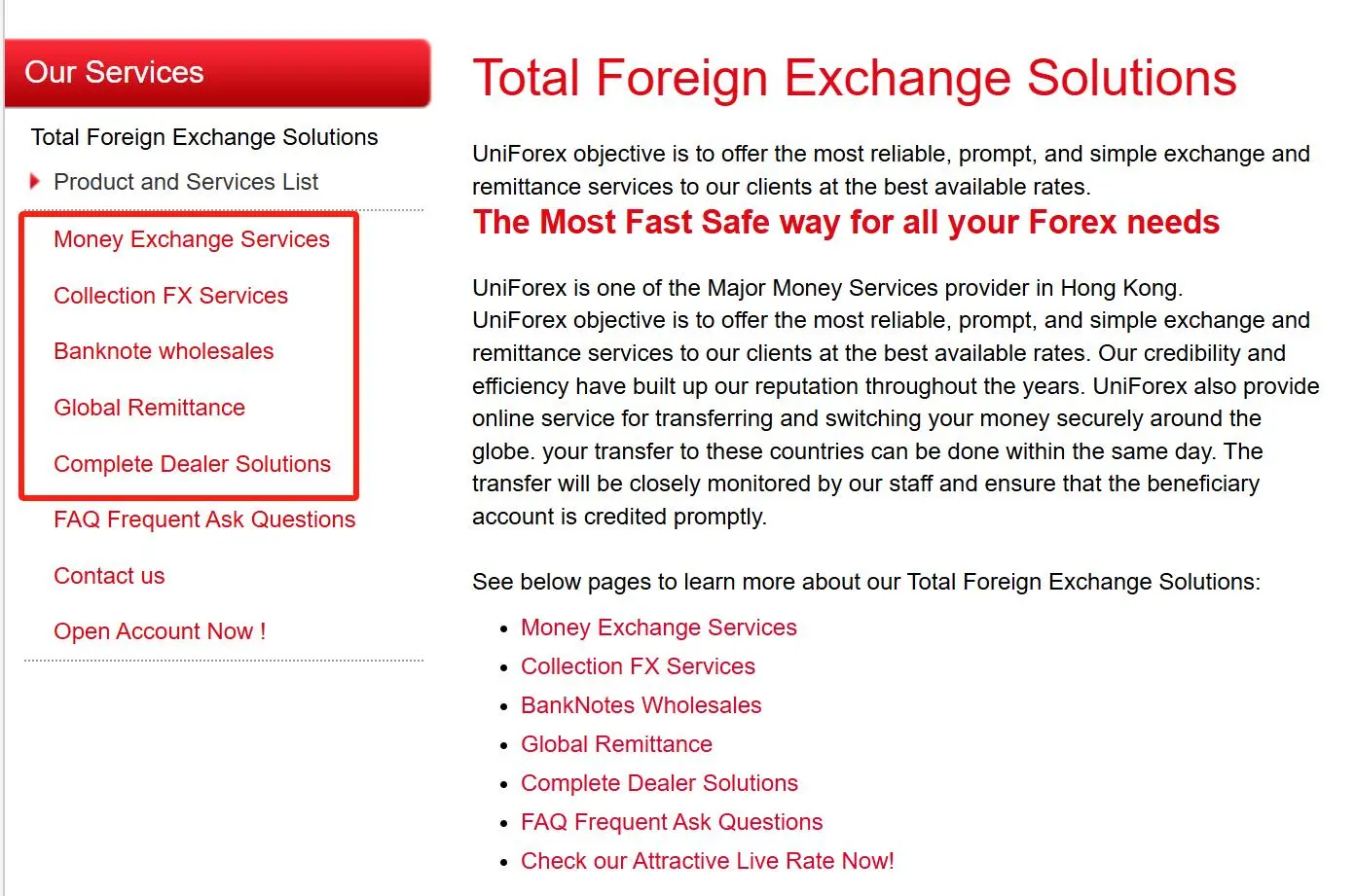 Products and Services