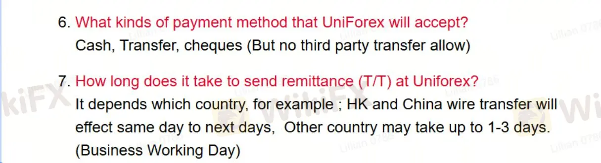 Deposit and Withdrawal