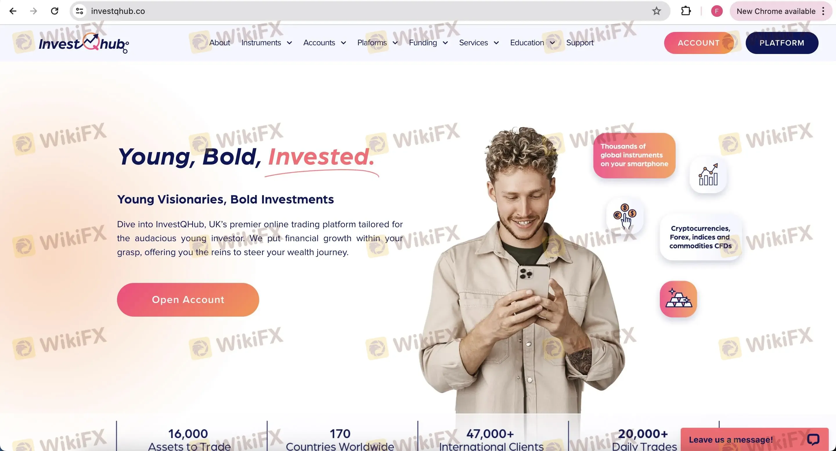 InvestQHub's homepage
