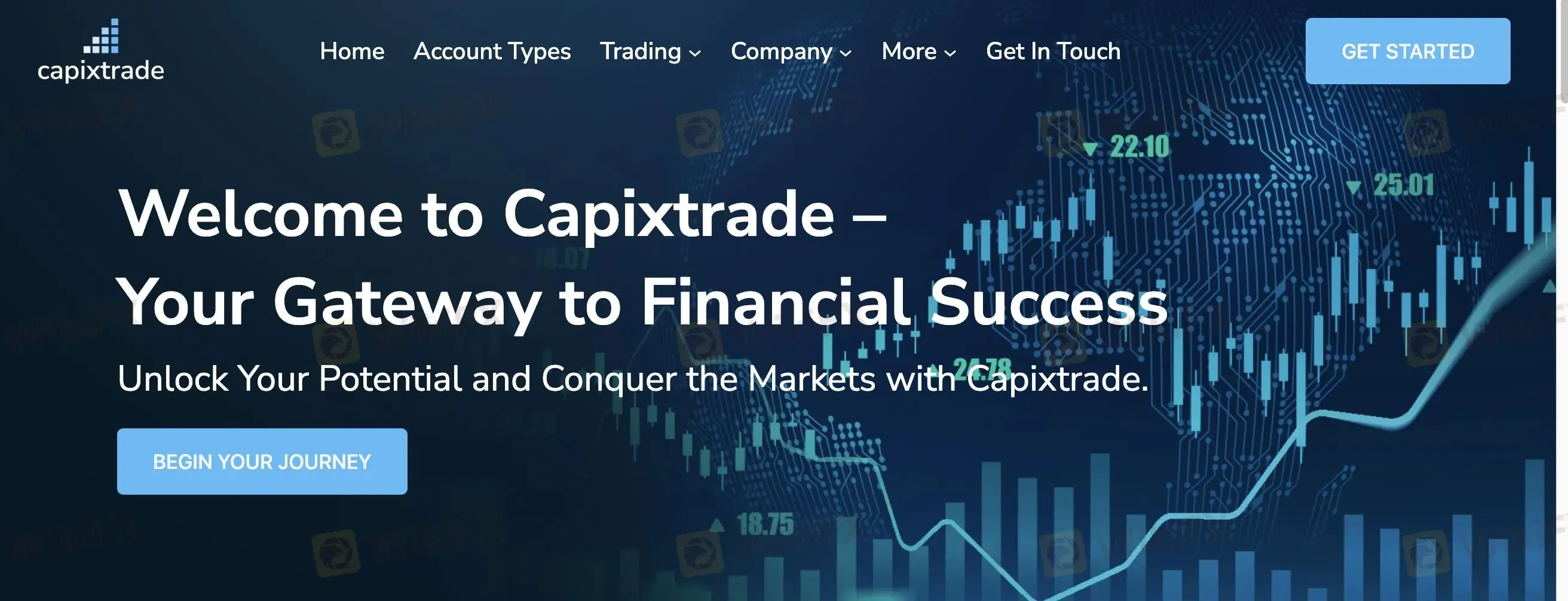 Capixtrade's homepage
