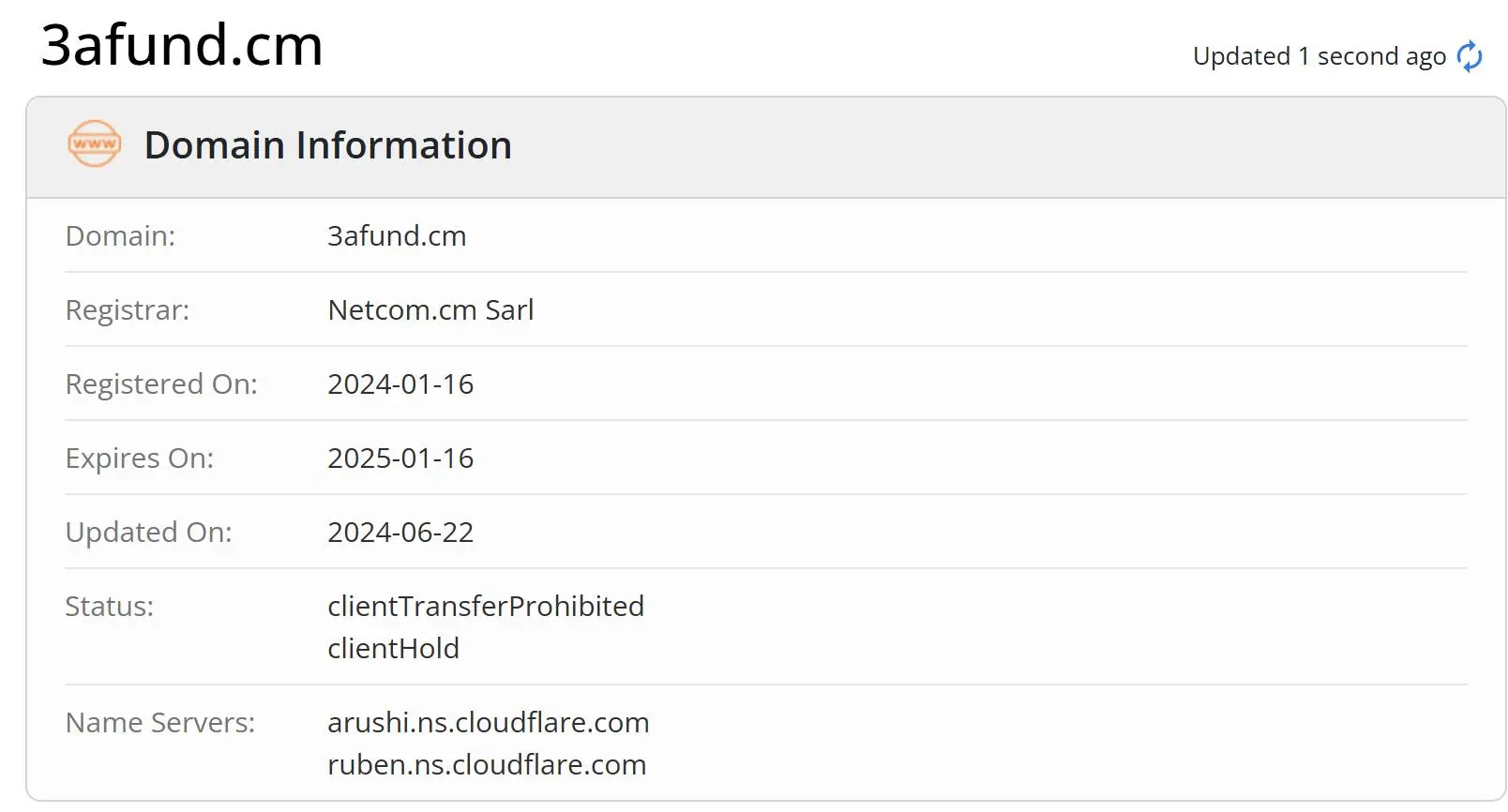 Domain information Domain information