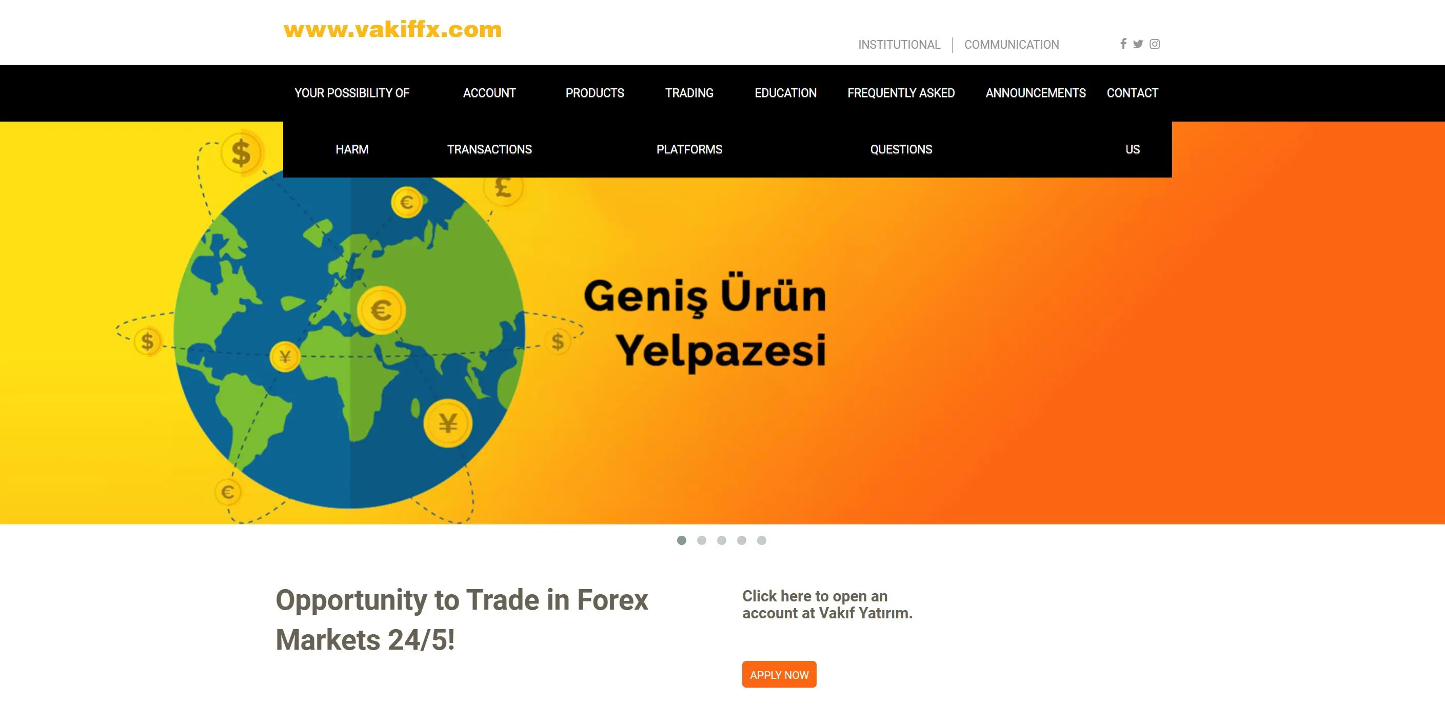 Информация о Vakif FX