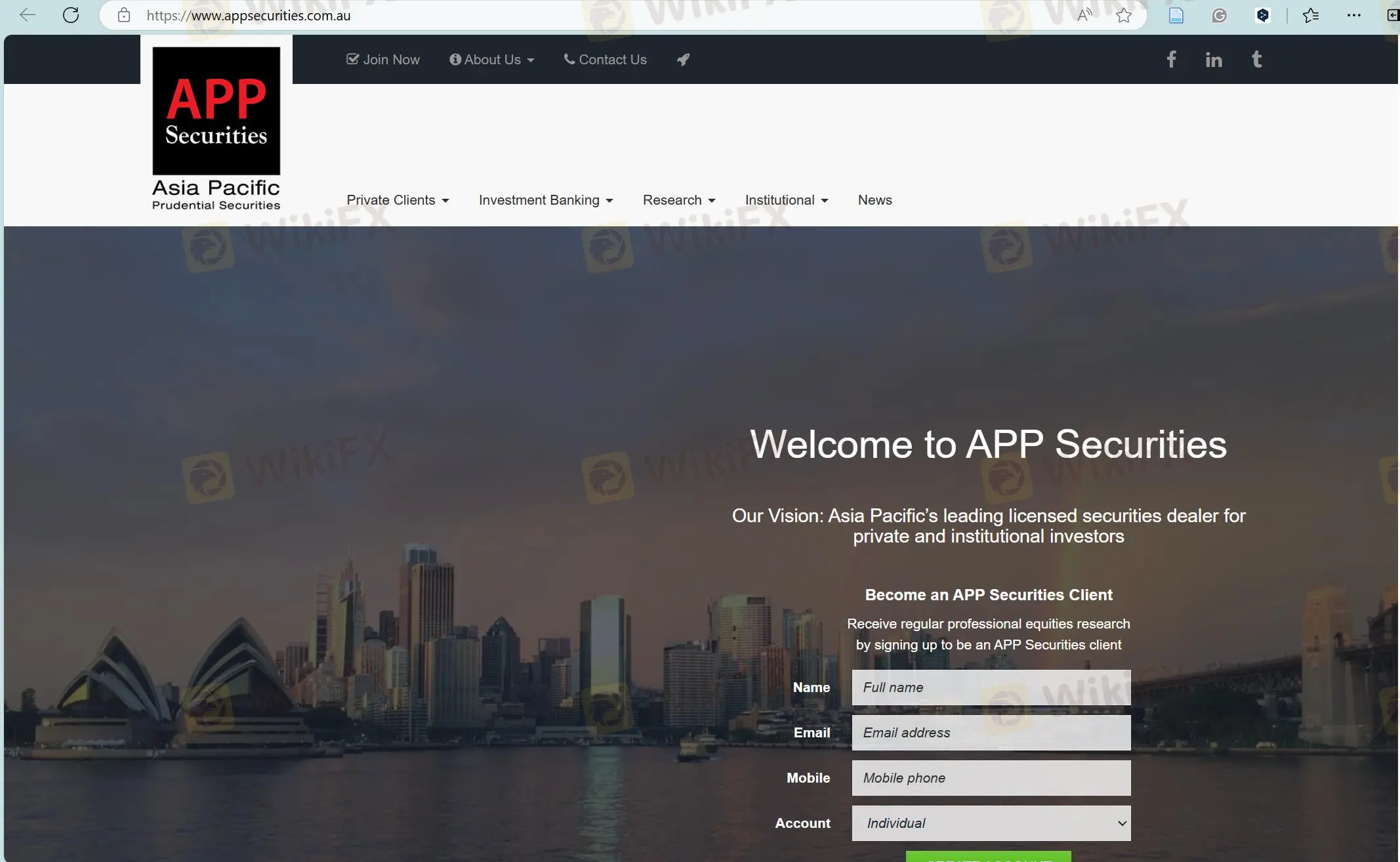 APP Securities主页
