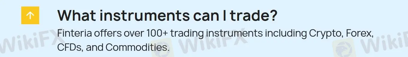 Что я могу торговать на Finteria? Что я могу торговать на Finteria?
