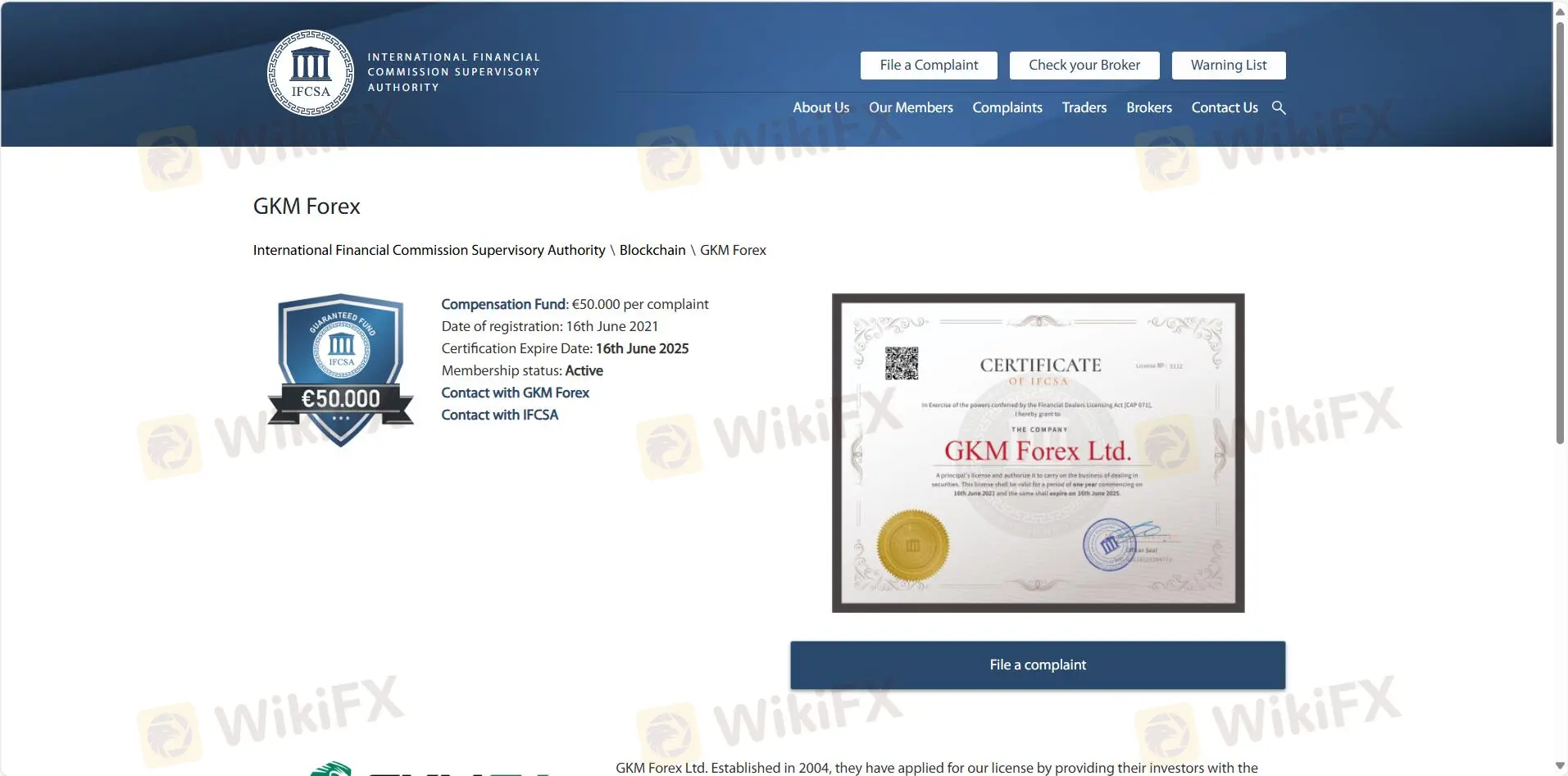 GKM Forex Information