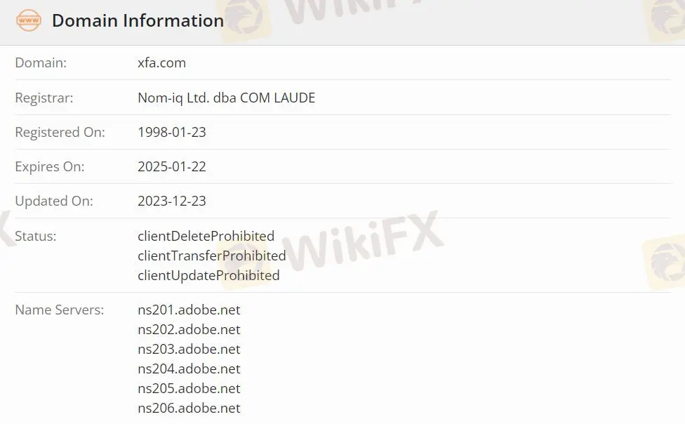 Informações sobre XFA