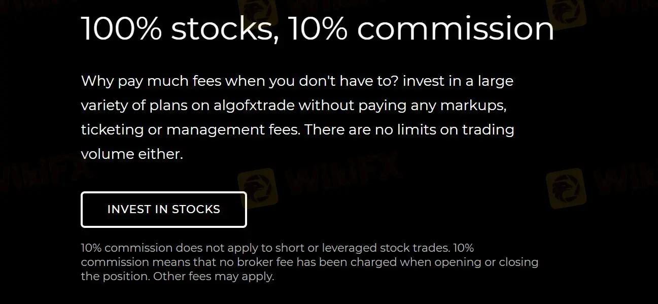 Algofxtrade शुल्क