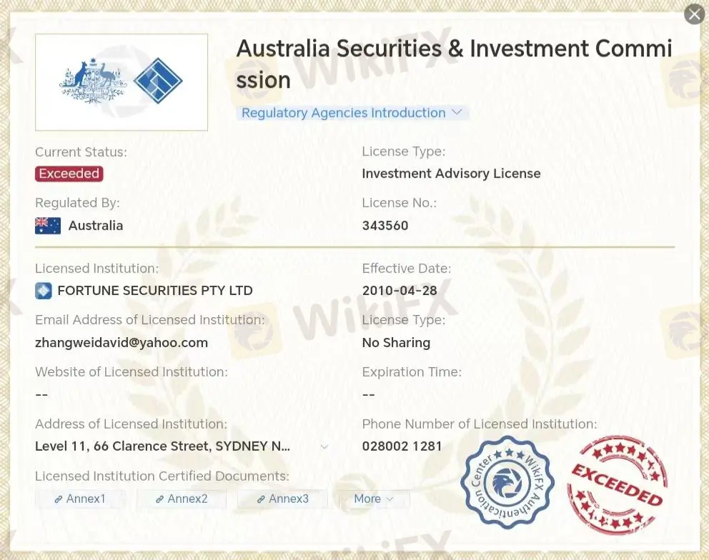 FORTUNE SECURITIES est-il légitime ?
