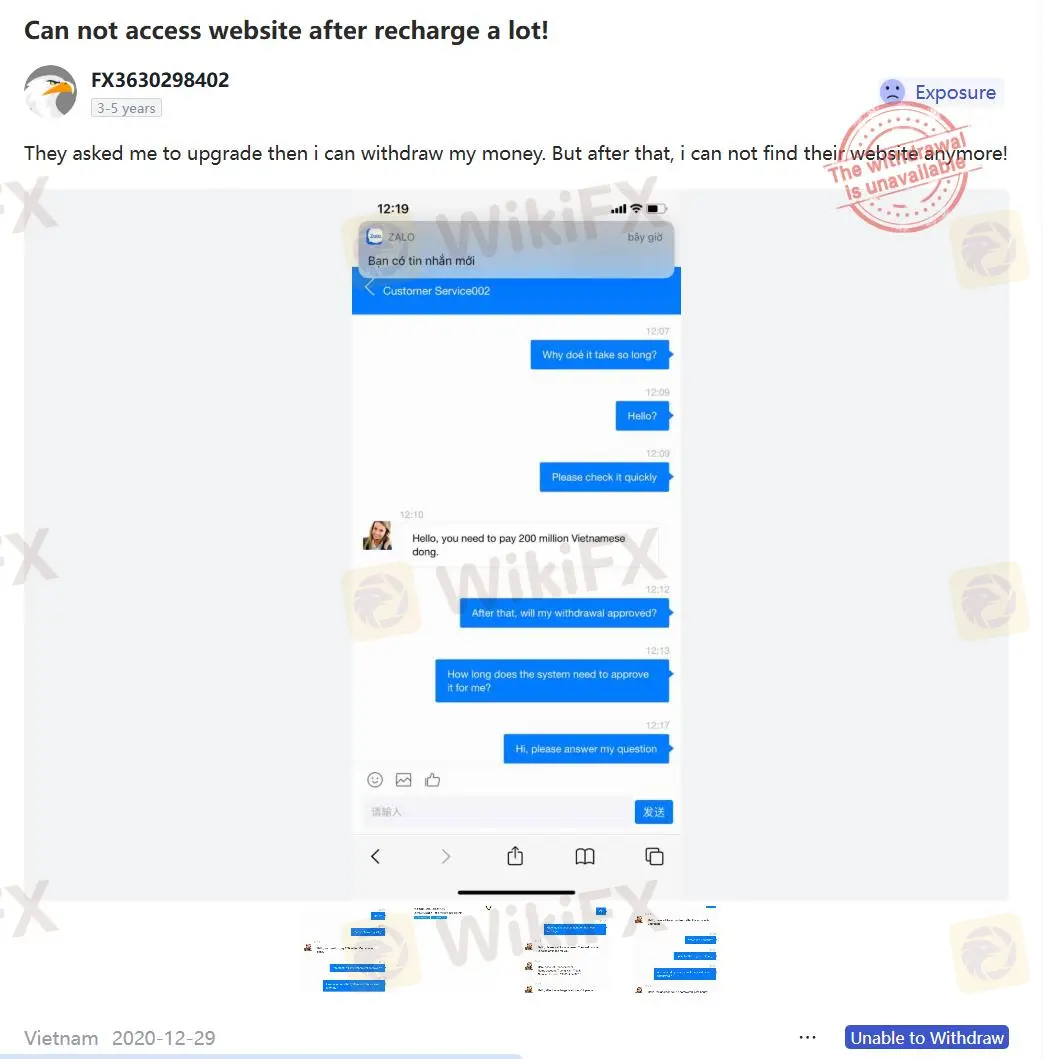Avis négatifs sur Yuheng Capital sur WikiFX
