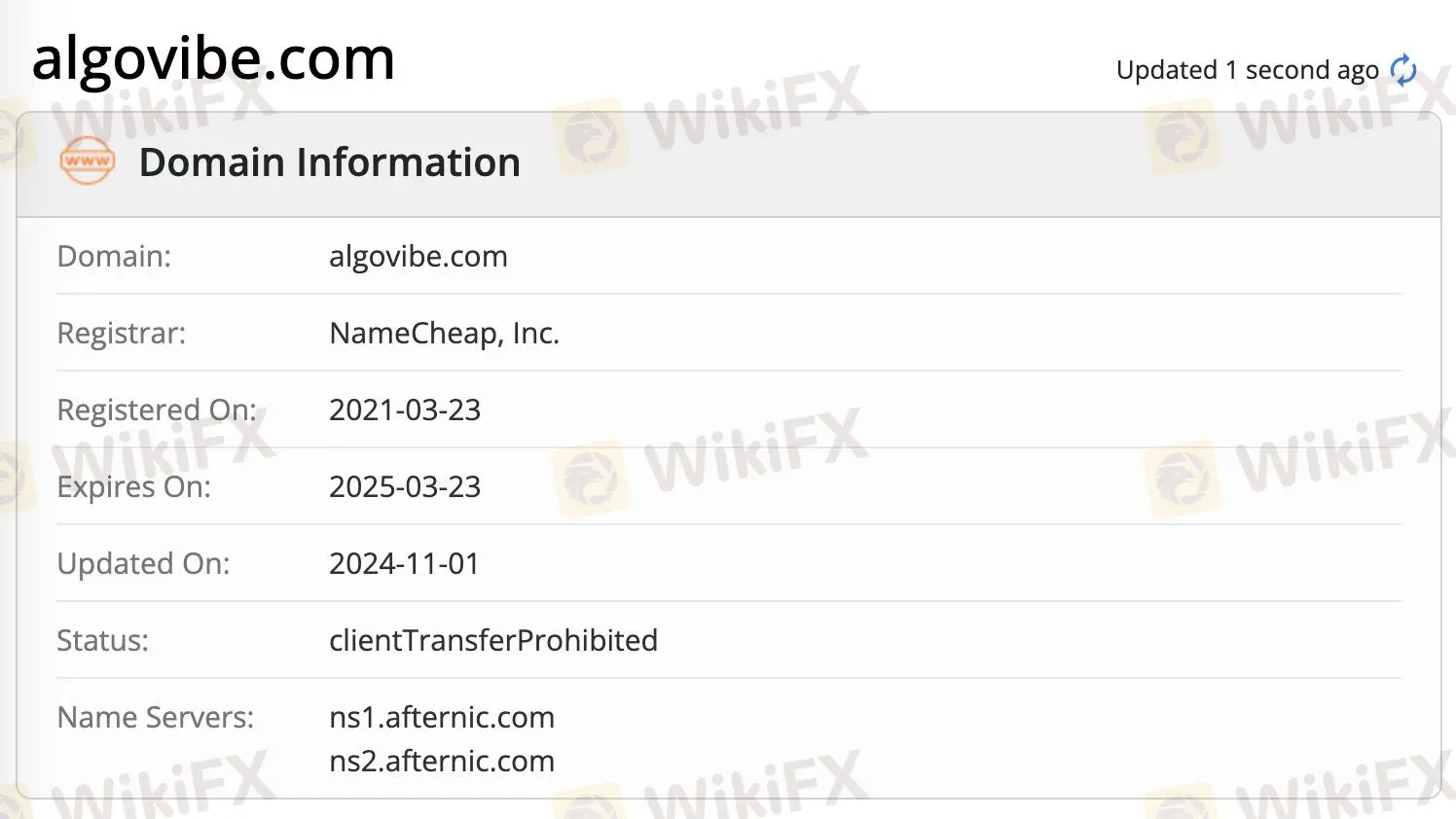 Informations de domaine