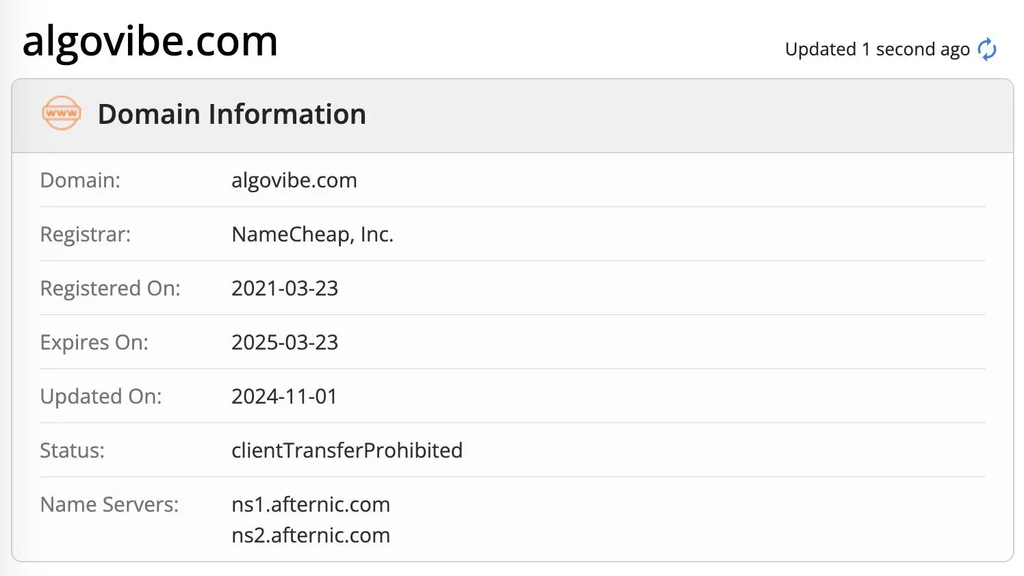 Domain information