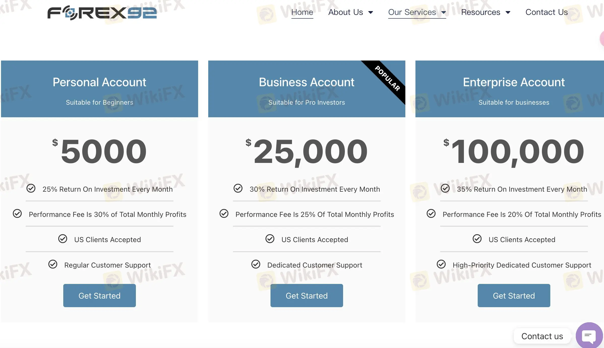 Account comparison Account comparison