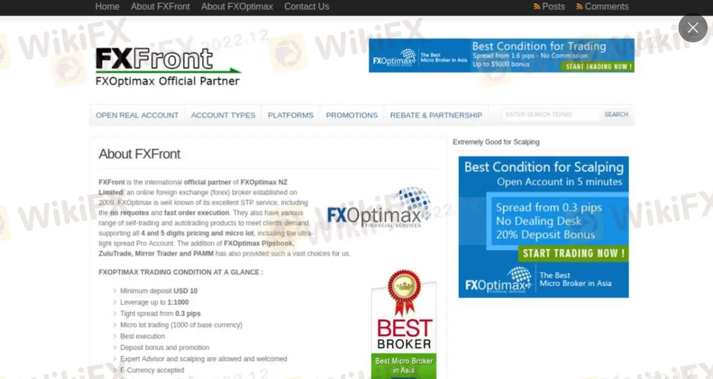 FXFront Information FXFront Information