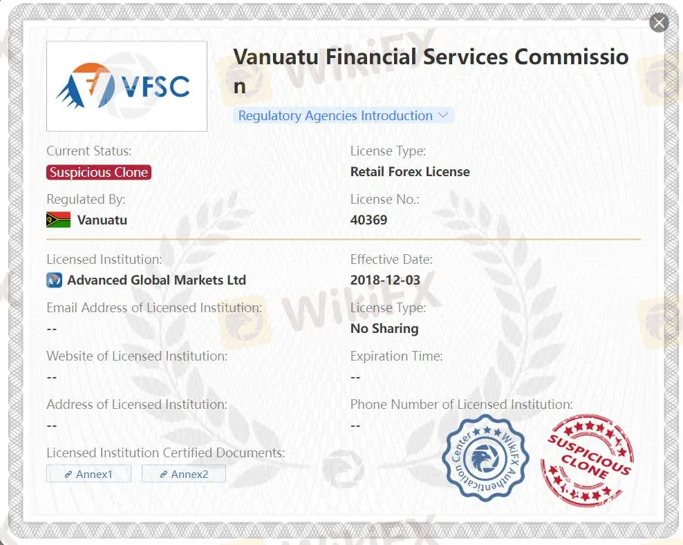 Suspicious clone VFSC license