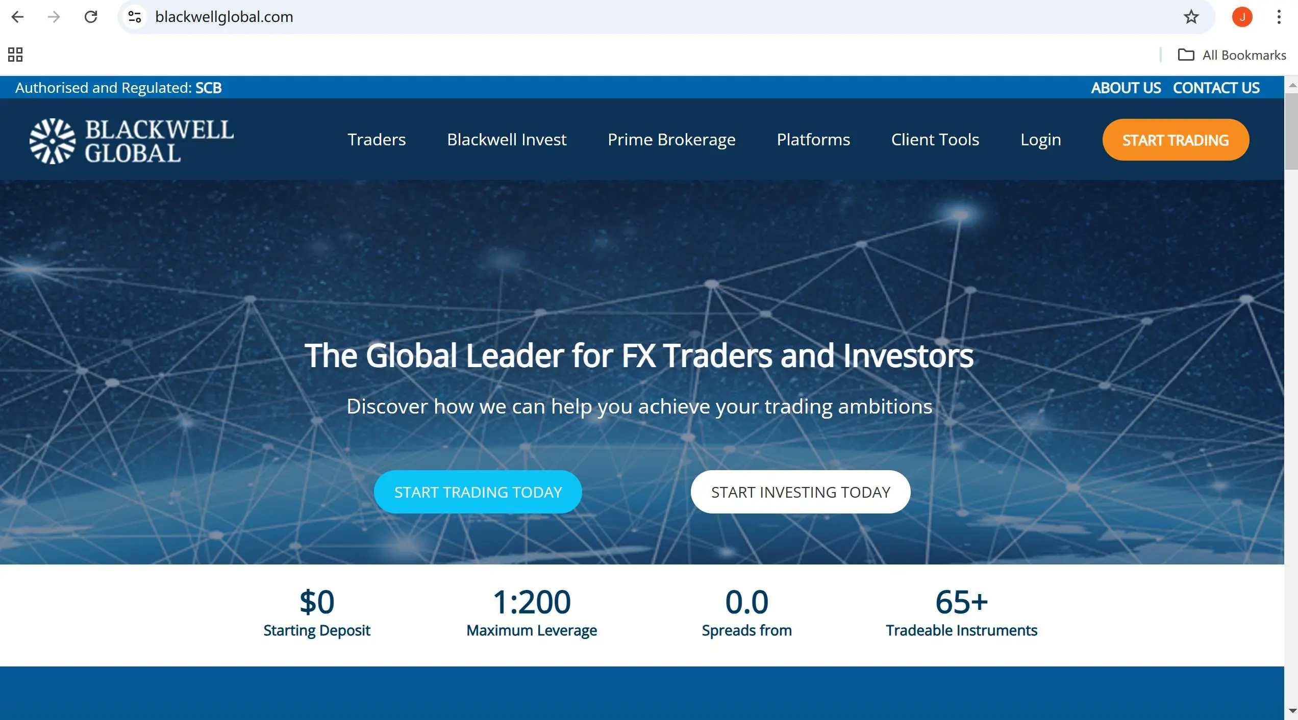Blackwell Global's homepage