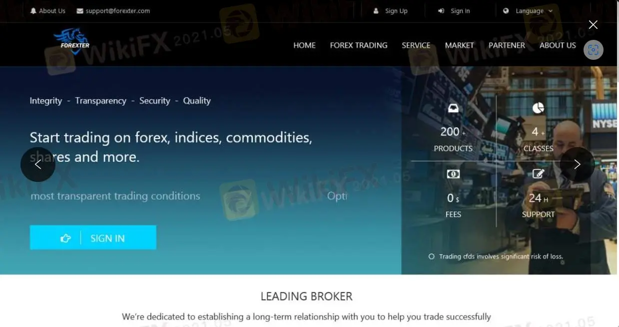 ข้อมูล FOREXTER