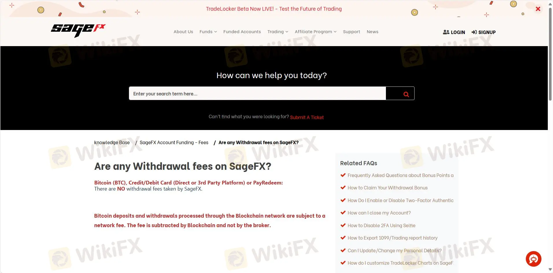 Deposit and Withdrawal