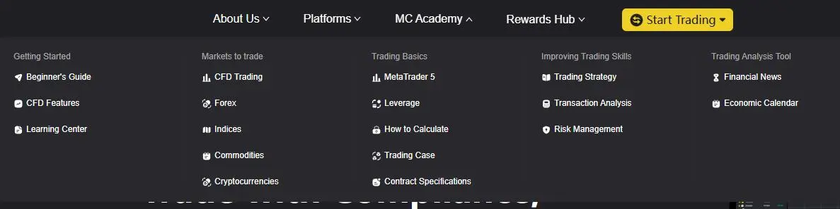 Was kann ich bei MC Markets handeln? Was kann ich bei MC Markets handeln?