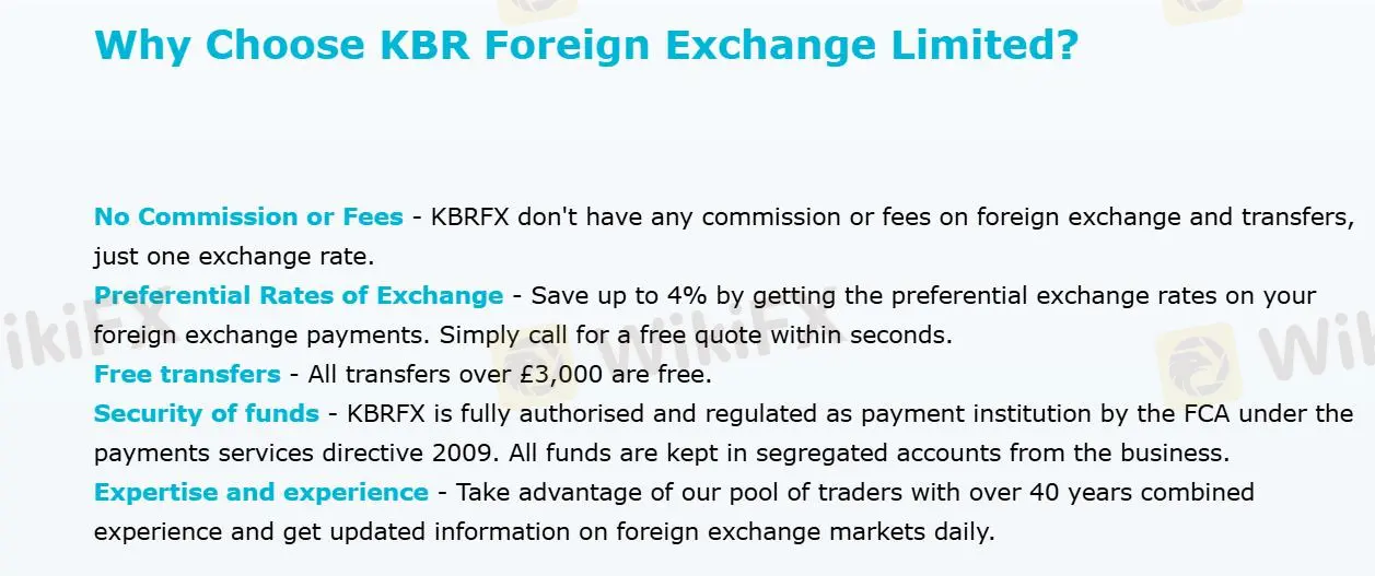 Tarifas de KBRFX Tarifas de KBRFX
