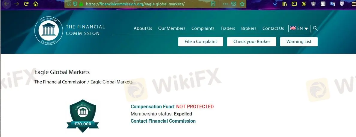 Expelled by the Financial Commission Expelled by the Financial Commission