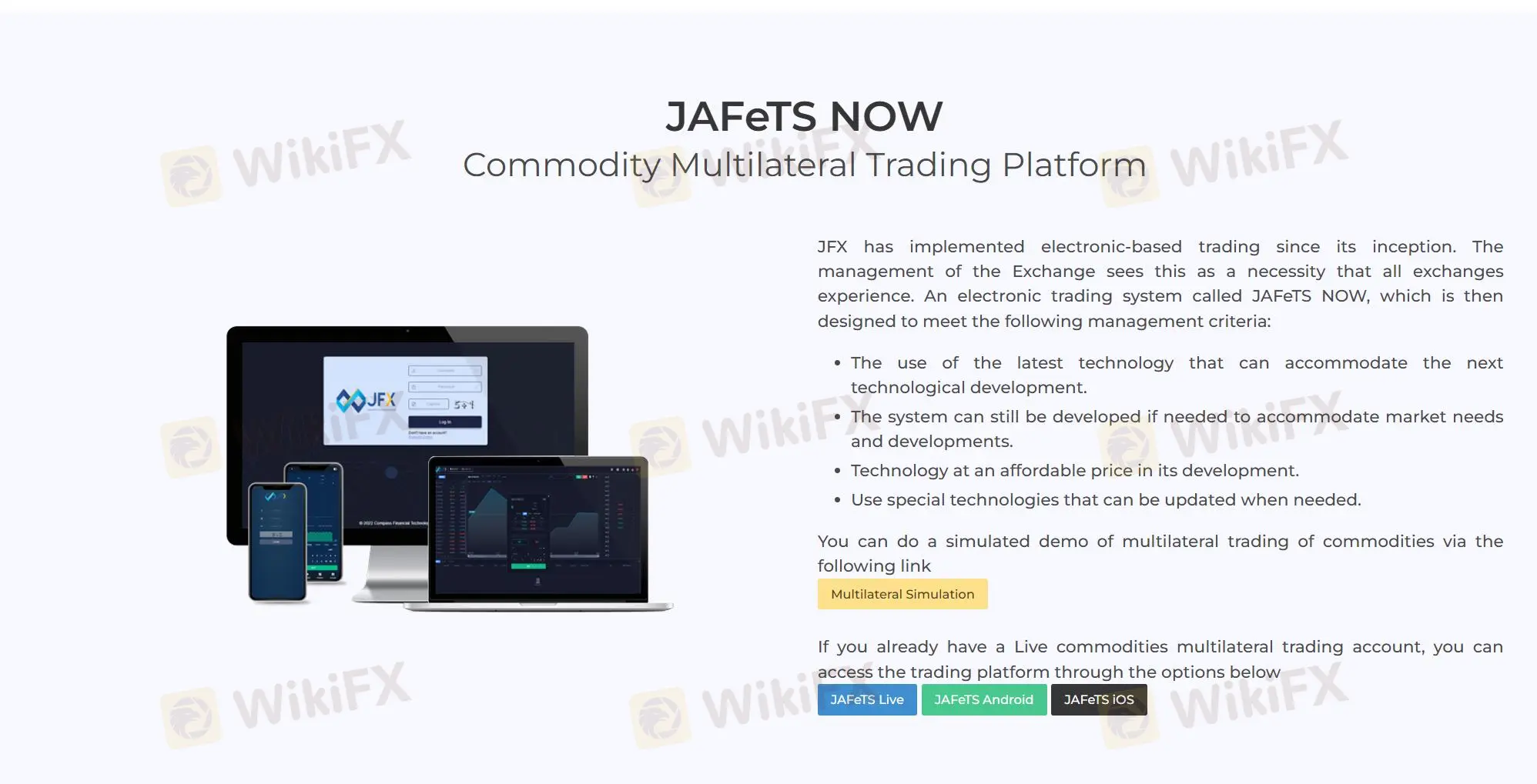 JAFeTS NOW Trading Platform