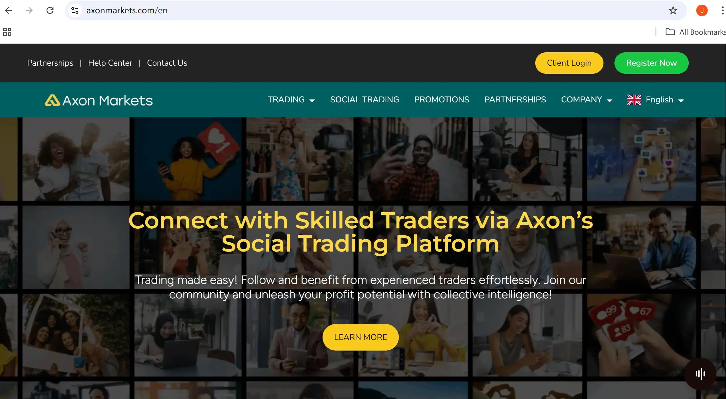 Axon Markets' trang chủ Axon Markets' trang chủ