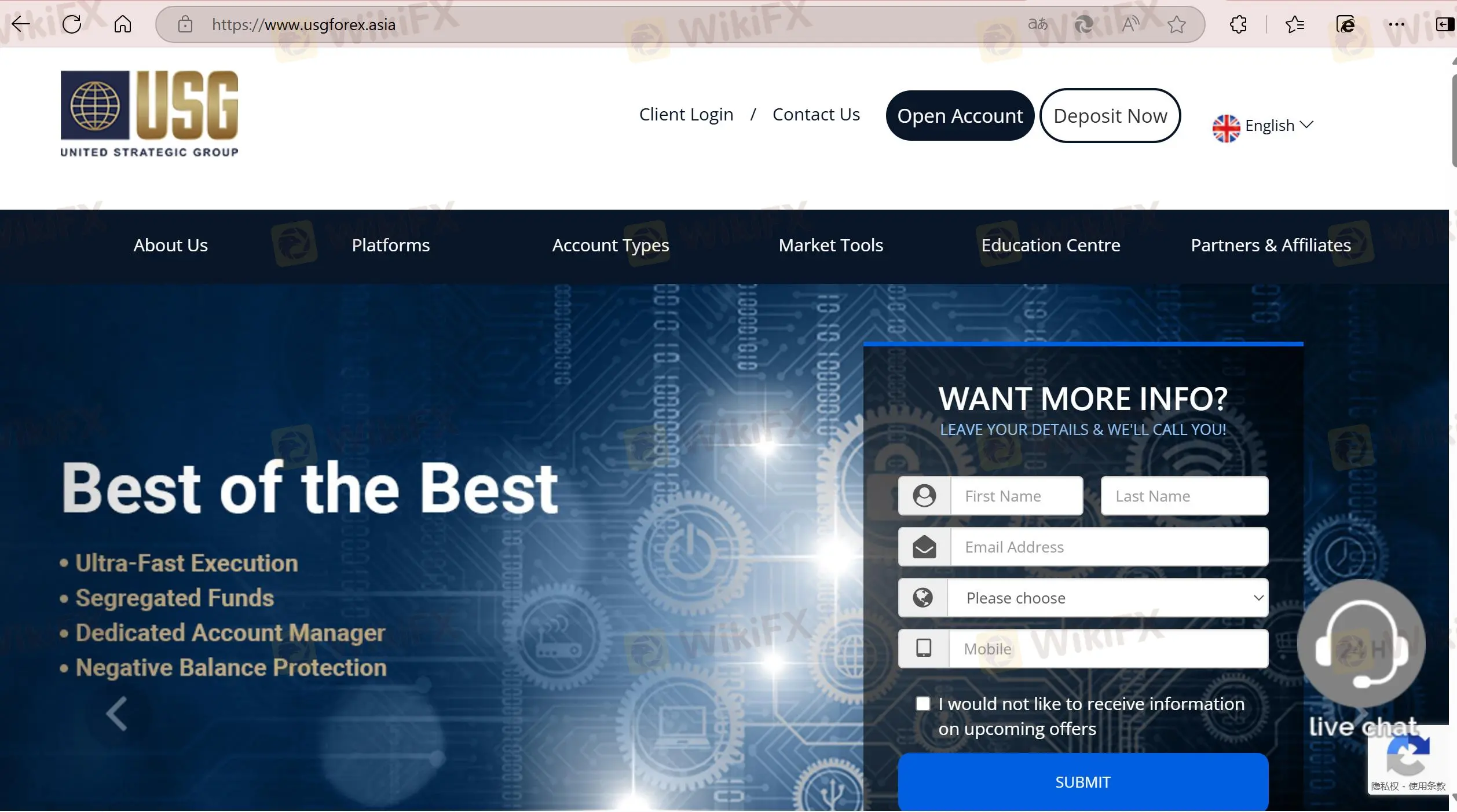 USG's homepage