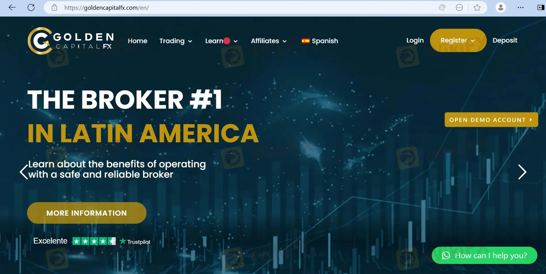 Golden Capital FX's homepage