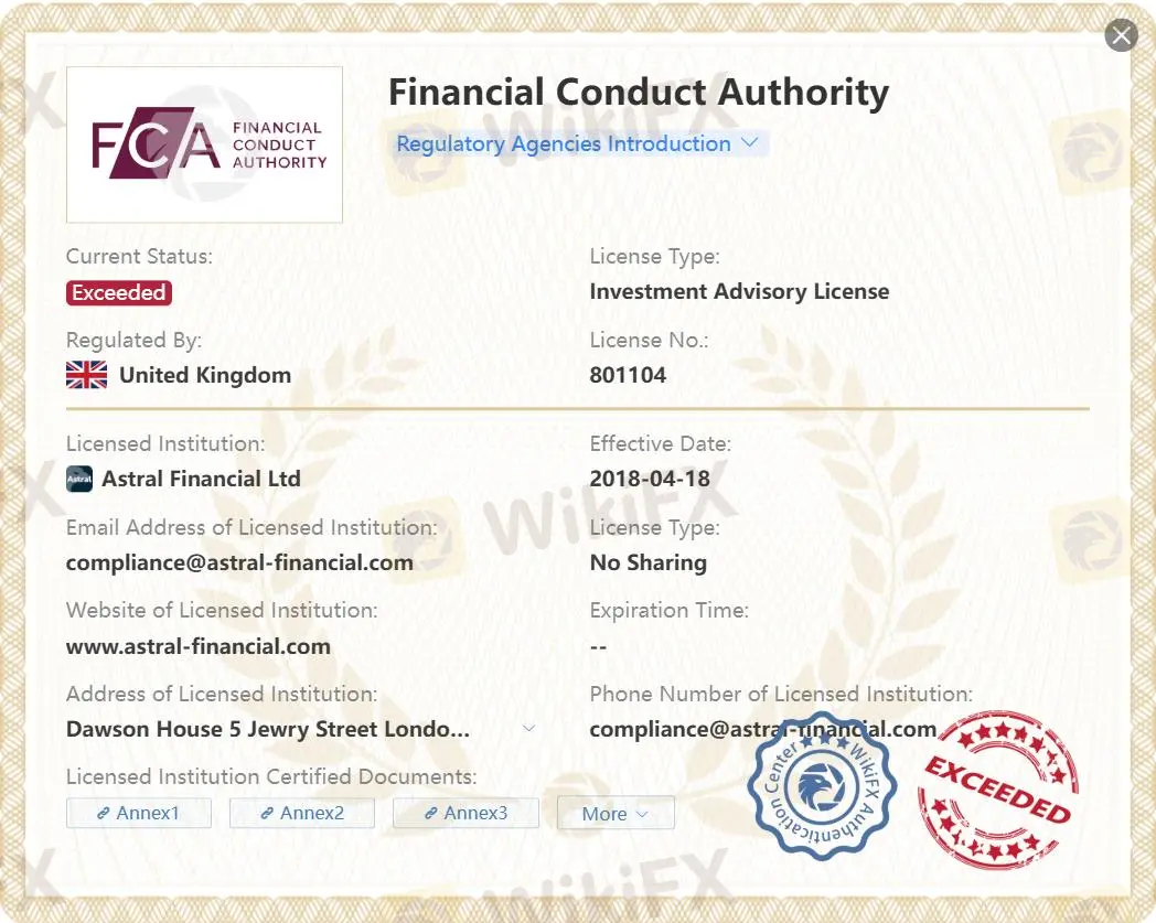 Exceeded FCA license