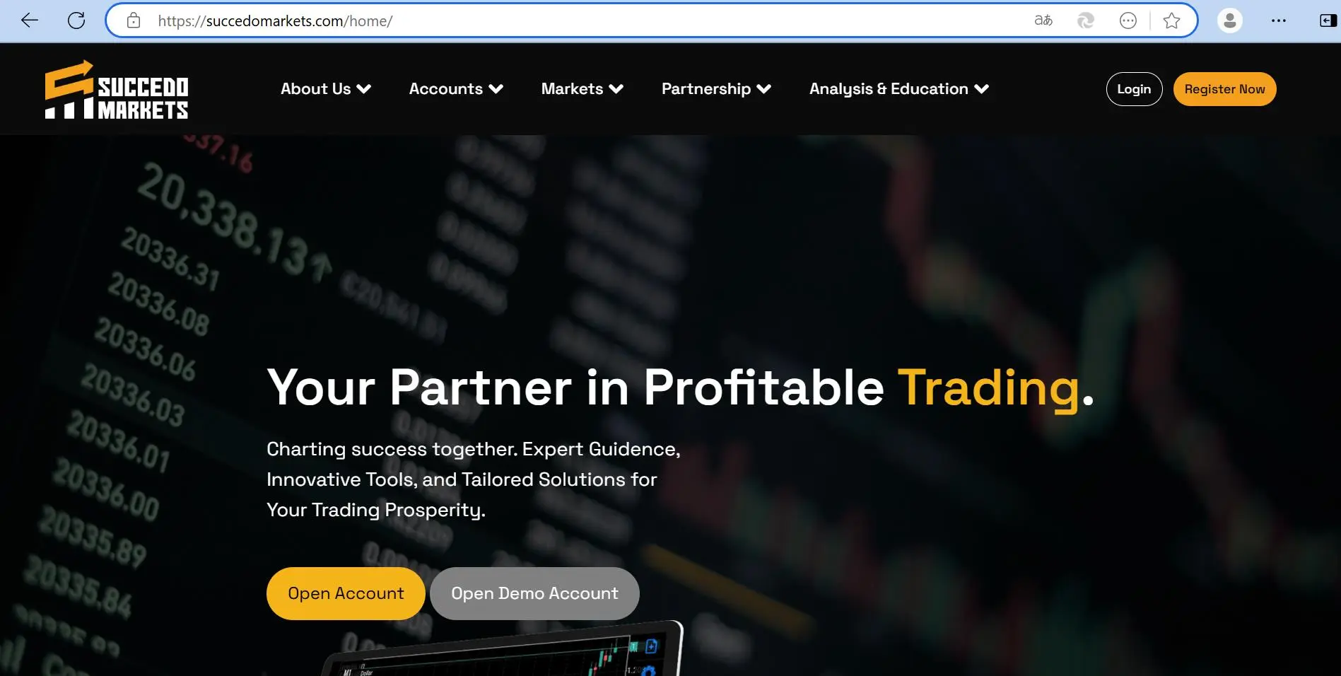 Succedo Markets' Homepage Succedo Markets' Homepage